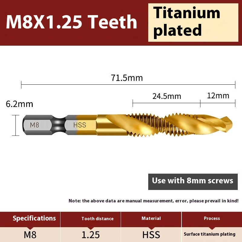 1088-Composite taps drilling tapping drilling holes all-in-one tapping three-in-one self-tapping stainless steel tapping screws set of taps Shandong Denso Pricision Tools Co.,Ltd.